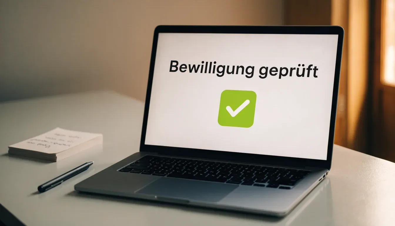 Eine breite Steintreppe führt zu einem hohen Portal aus dunklem Holz, das Licht der Dämmerung liegt auf den Stufen.