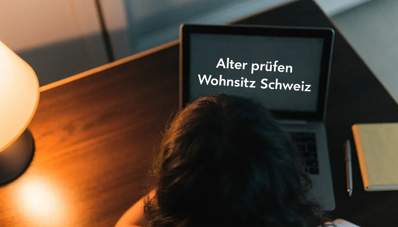 Eine Tischlampe mit grünem Schirm leuchtet auf einem Schreibtisch in einer stillen Bibliothek mit hohen Regalen.