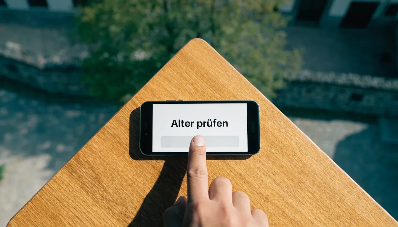 Eine leere Bank steht unter einer alten Linde auf einem Dorfplatz im Schatten.