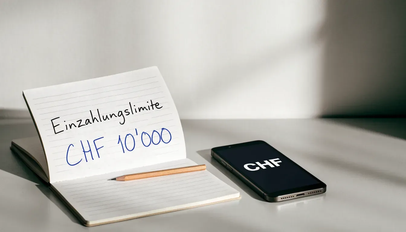 Eine Waage mit zwei leeren Schalen steht auf einem Schreibtisch, Seitenlicht wirft lange Schatten